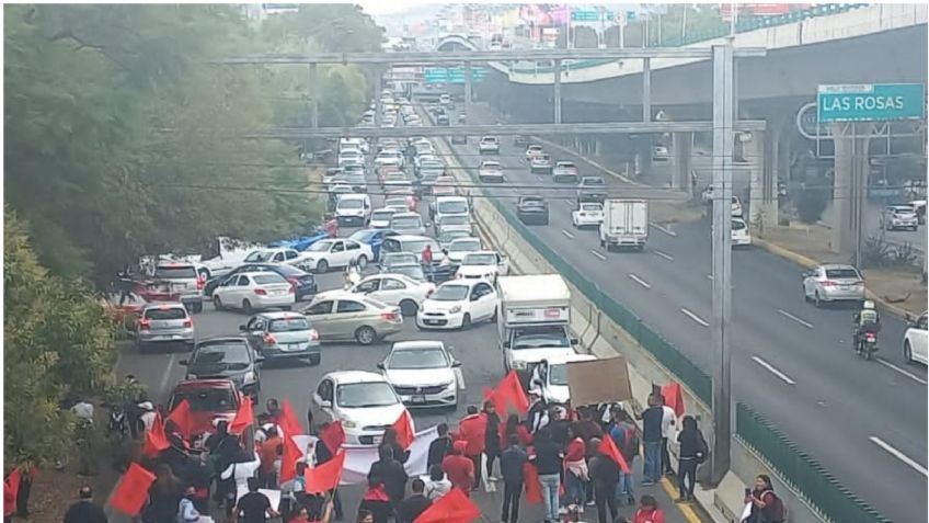 Manifestantes cierran la México-Toluca y provocan caos vial, alternativas viales