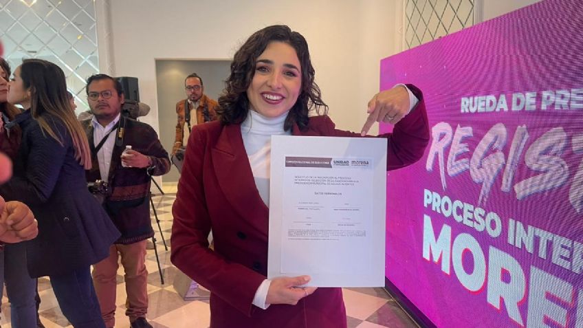 Ale Peña se registró como aspirante de Morena a la Presidencia Municipal de Aguascalientes