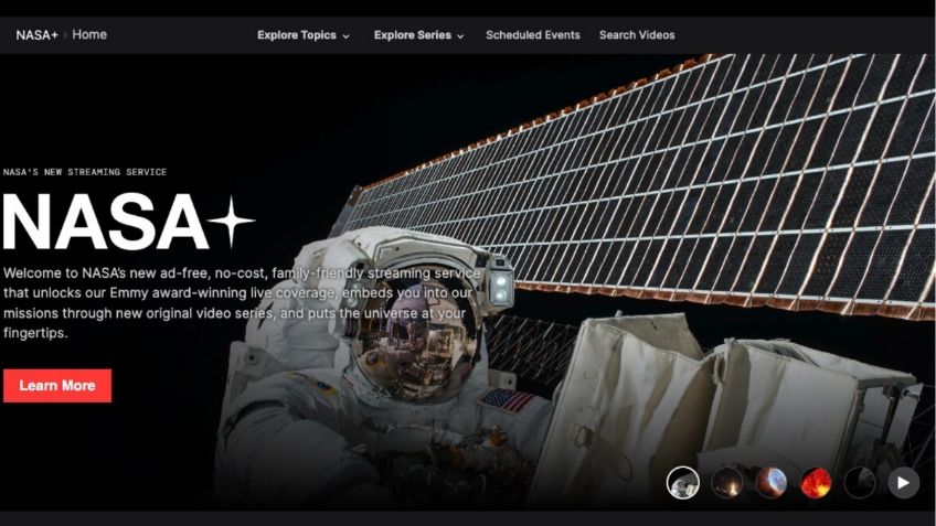 Estas son las series y películas que puedes encontrar en la plataforma de streaming de la NASA