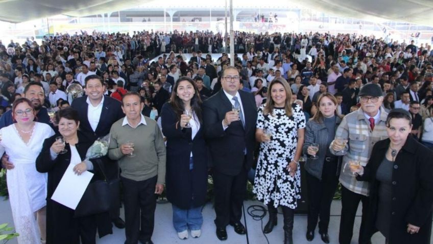 Tlalpan celebra bodas colectivas: 207 parejas contrajeron matrimonio en una ceremonia conjunta