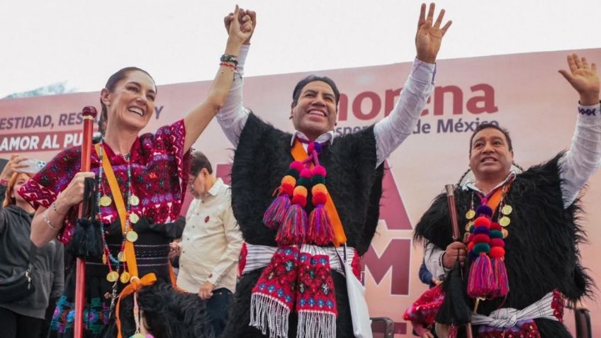 Claudia Sheinbaum recibe bastón de mando en los Altos de Chiapas