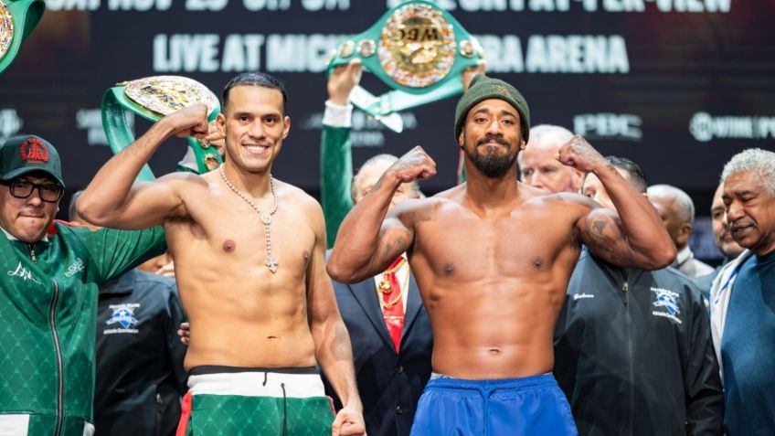 David Benavidez vs Demetrius Andrade: boxeadores superan la báscula en la pelea por el interino supermediano