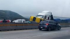 Carambola en la México-Querétaro, hay una larga fila de 11 km de autos varados