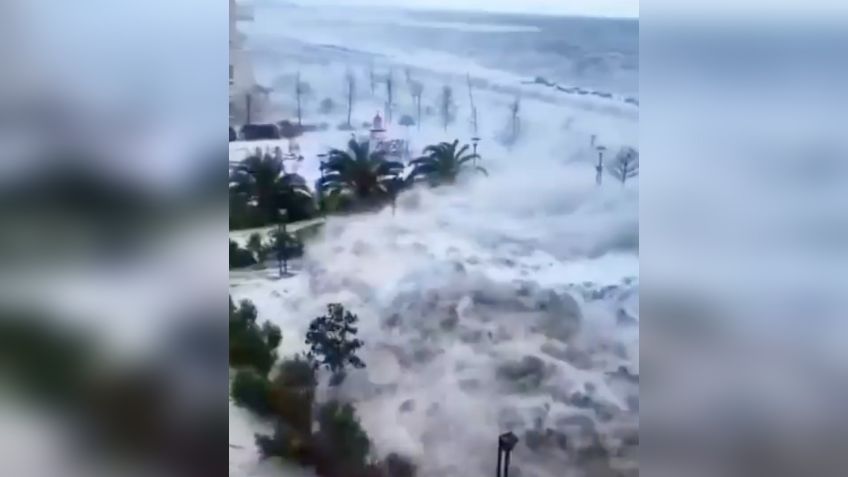 VIDEO: una inmensa ola apocalíptica cubre una playa entera en Sochi, Rusia