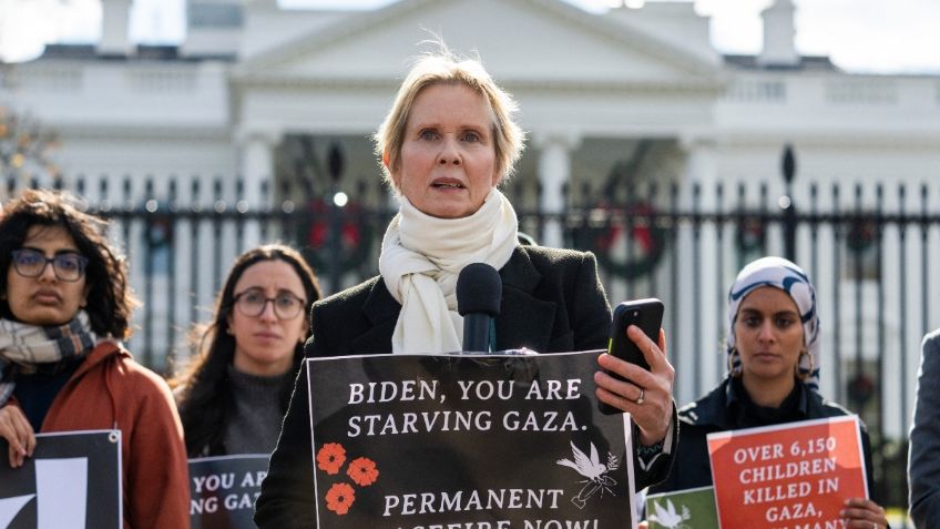 Cynthia Nixon, actriz de “Sex and The City”, en huelga de hambre por conflicto armado entre Israel y Hamás