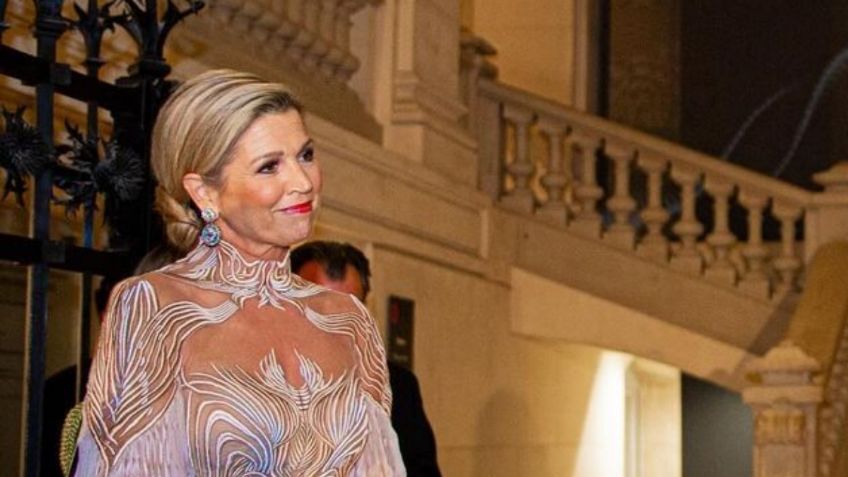 Máxima de Holanda sorprende con innovador vestido en París