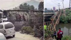 IMÁGENES IMPACTANTES: así fue el momento exacto en que se desplomó un puente en Chimalhuacán