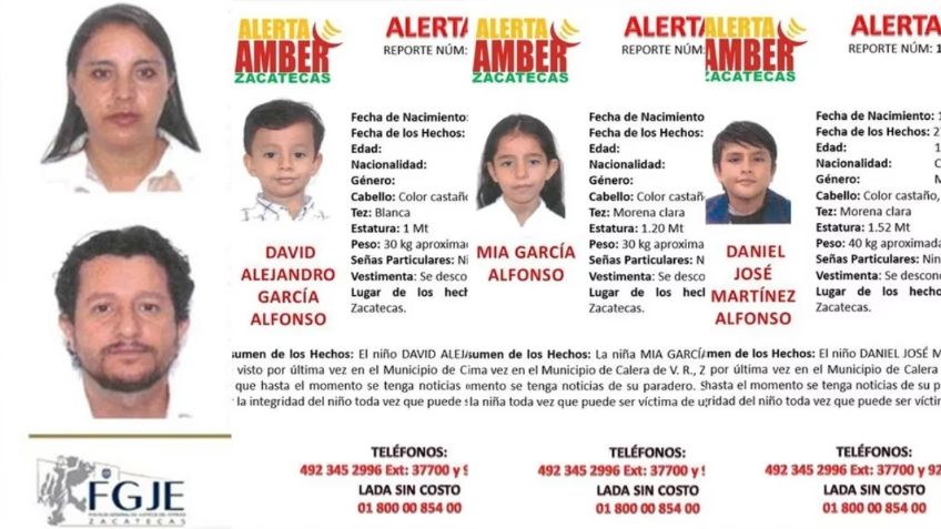 Familia colombiana cumple una semana desaparecida en Zacatecas, buscan a 3 niños