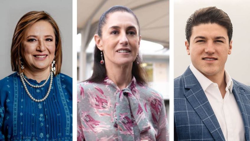 Claudia Sheinbaum, Samuel García y Xóchitl Gálvez, ¿cómo van en la encuesta los precandidatos?