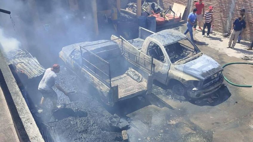 Un Incendio deja lesionados y vehículos quemados en Oaxaca