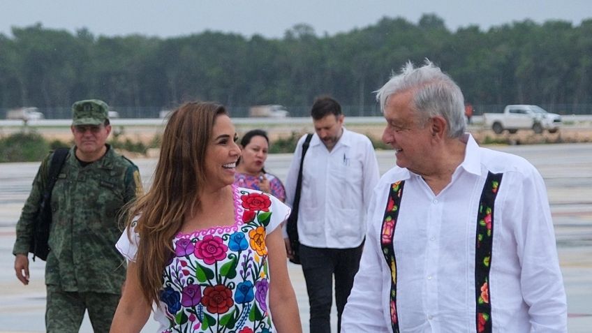 AMLO supervisa avances en la construcción del Tren Maya y el Aeropuerto Internacional de Tulum