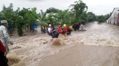 Frente frío 8 provoca fuertes lluvias, desbordamientos de ríos e inundaciones en Chiapas y Tabasco