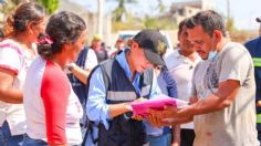 Evelyn Salgado entrega apoyos humanitarios en la colonia ExCampo de Tiro