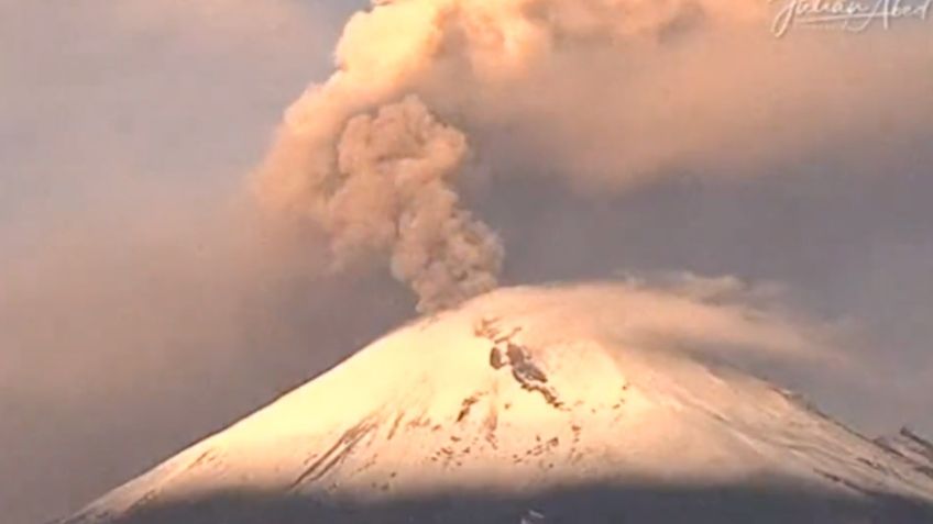 Emiten alerta por caída de ceniza del volcán Popocatépetl en Puebla