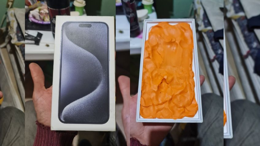 Compró un iPhone 15 Pro Max y le llegó una caja de plastilina