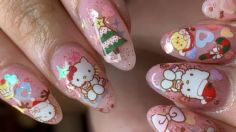 3 diseños de uñas kawaii de Hello Kitty perfectos para Navidad y Año Nuevo