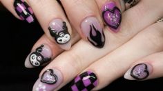 3 diseños de uñas cortas inspirados en Kuromi para estar cómoda y lucir kawaii