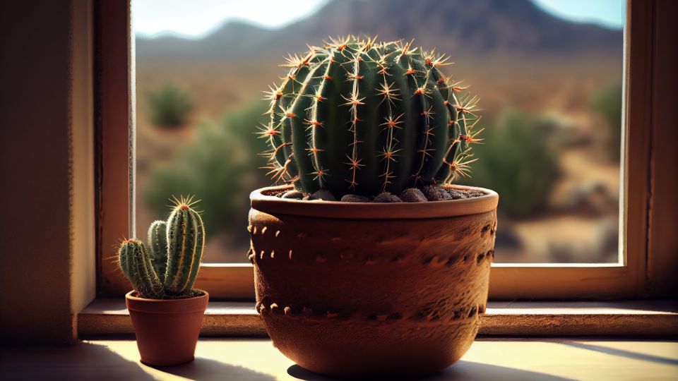 Los cactus pueden colocarse en el interior o exteriores