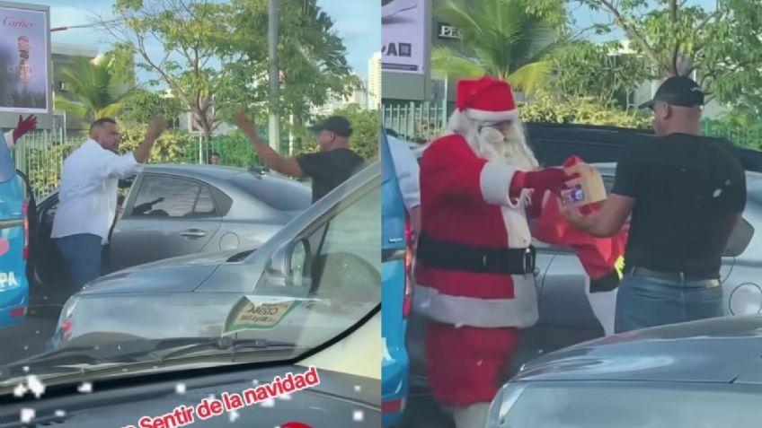 VIDEO VIRAL: Santa Claus detiene pelea callejera con el espíritu navideño