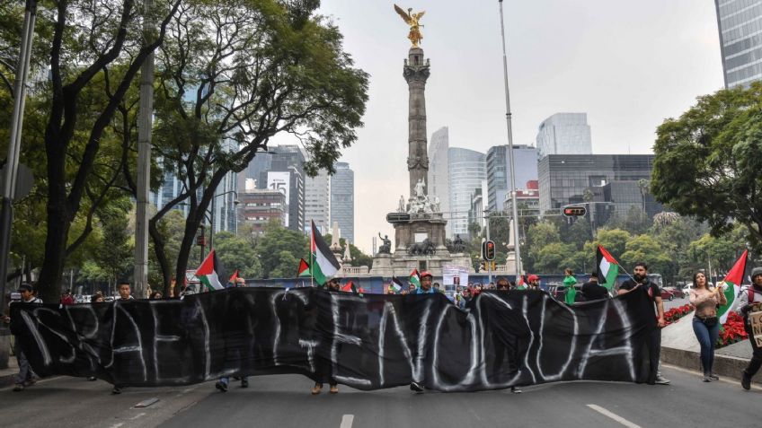 Caos en CDMX, manifestantes en favor de Palestina bloquean Paseo de la Reforma: alternativas viales