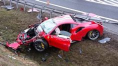 Famoso actor sufre aparatoso choque en su Ferrari y el momento quedó en VIDEO