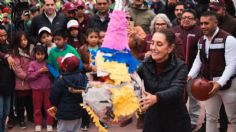 Claudia Sheinbaum vive una auténtica fiesta navideña entre villancicos y la clásica piñata con militantes de Matehuala en San Luis Potosí