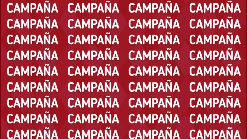 Sólo una mente entrenada puede hallar palabra ‘CAMPANA’ en menos de 5 segundos