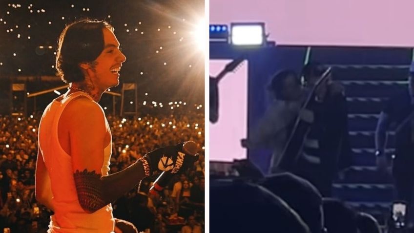 Natanael Cano besa a su guitarrista en pleno concierto y genera polémica: VIDEO