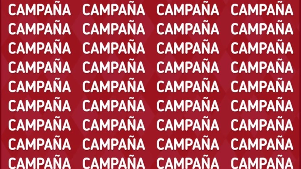 Sólo una mente entrenada puede hallar palabra ‘CAMPANA’ en menos de 5 segundos