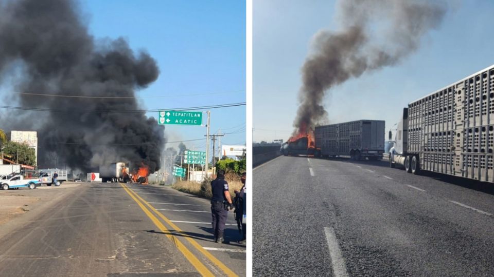 Los bloqueos colapsaron las vialidades en Jalisco.