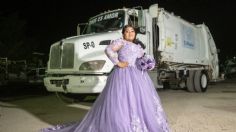 Quinceañera realiza una emotiva sesión de fotos en un camión de basura por esta poderosa razón