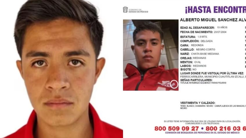 Joven promesa del futbol mexicano desaparece en calles del Estado de México