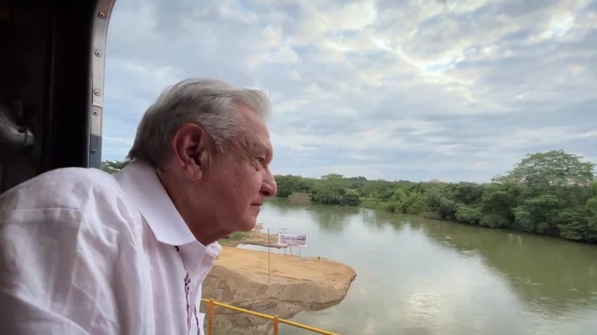 AMLO supervisa Tren Interoceánico del Istmo de Tehuantepec con recorrido desde Veracruz