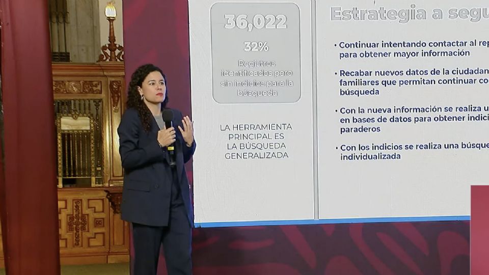 Explicó que se han hecho 110 mil 964 reportes de personas desparecidas