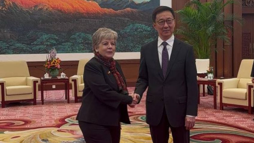 Alicia Bárcena se reúne con el vicepresidente de la República Popular China, Han Zheng