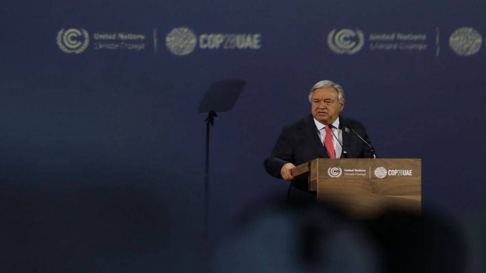 El secretario general de la ONU, Antonio Guterres en conferencia de prensa.