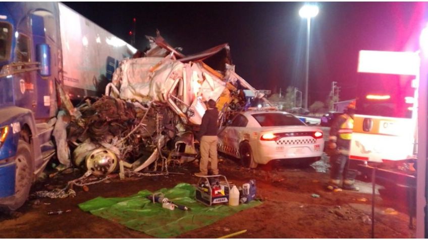 VIDEO: carambola en la carretera Saltillo-Monterrey deja un muerto y 4 heridos