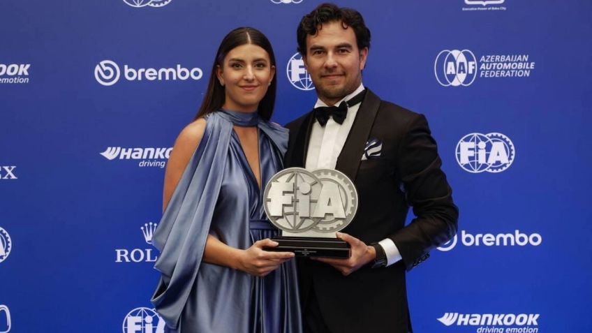 “Checo” Pérez roba cámara en la entrega de premios de la Fórmula 1