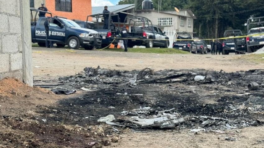 Zona de la masacre en Texcaltitlán se torna en pueblo fantasma: sangre, ropa y calzado, rastros de la muerte de sicarios