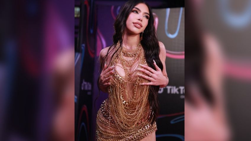 Yerimua conquista los TikTok Awards con micro vestido de cadenas, lucia hermosa