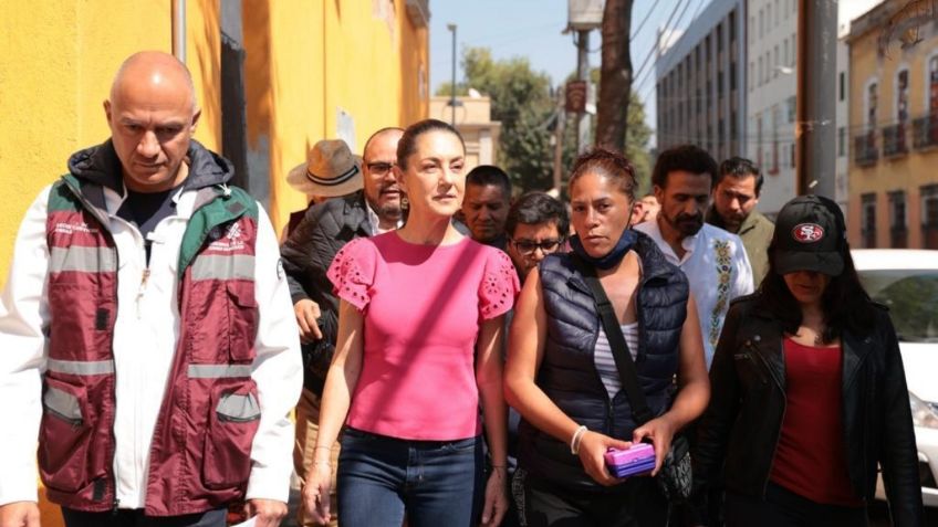 Claudia Sheinbaum supervisa obras de revitalización del Centro Histórico