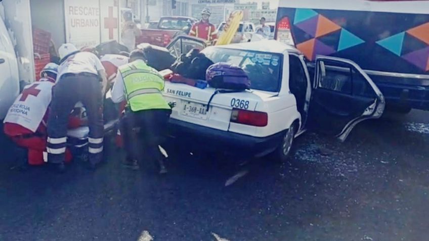 Fuerte accidente casi frente a la Central Camionera