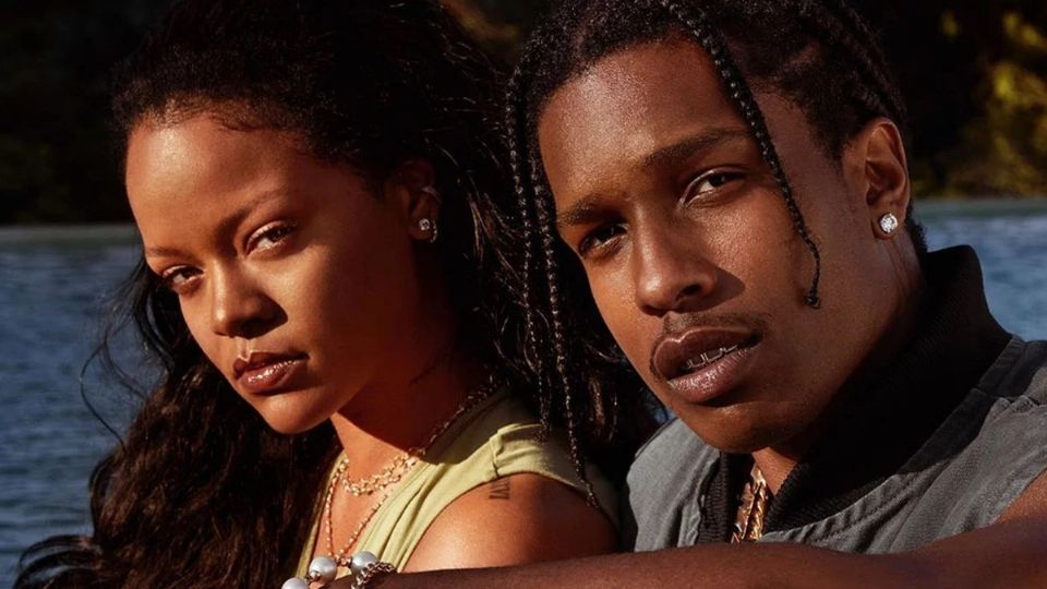 Rihanna y el papá de sus hijos A$AP Rocky.