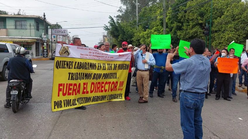 Maestros realizan bloqueos para exigir destitución de director del ITCM en Tamaulipas: lo acusan de corrupción