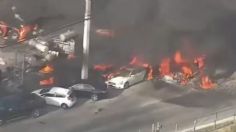 VIDEO: un fuerte incendio consume una zona industrial de Florida, hay 2 muertos y varios heridos