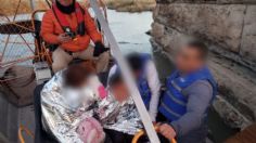 VIDEO | Varada en una piedra en medio del río Bravo: así rescataron a una familia que pretendía cruzar la frontera