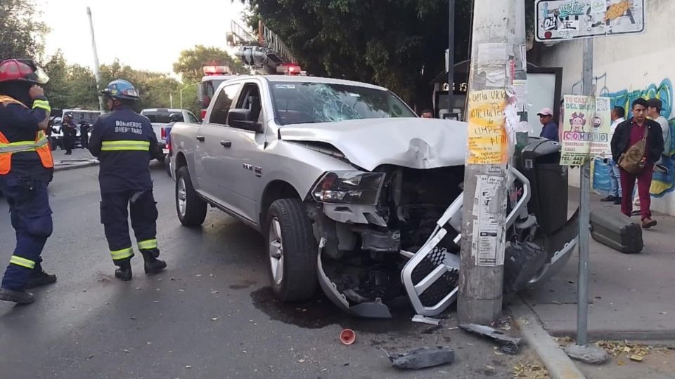 El acompañante del conductor se retiro del lugar