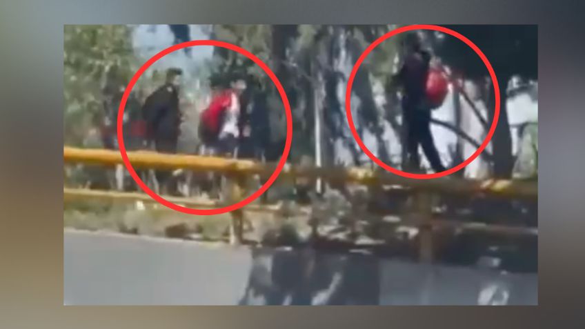 VIDEO: captan a alumnos de la Secundaria 79 lanzando piedras a los autos que circulan sobre Canal Nacional