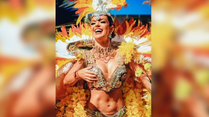 Elianis Garrido: entre plumas y sensuales atuendos dejó ver sus curvas en el Carnaval de Barranquilla