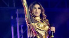 FOTO: María León hace split en el aire con body dorado